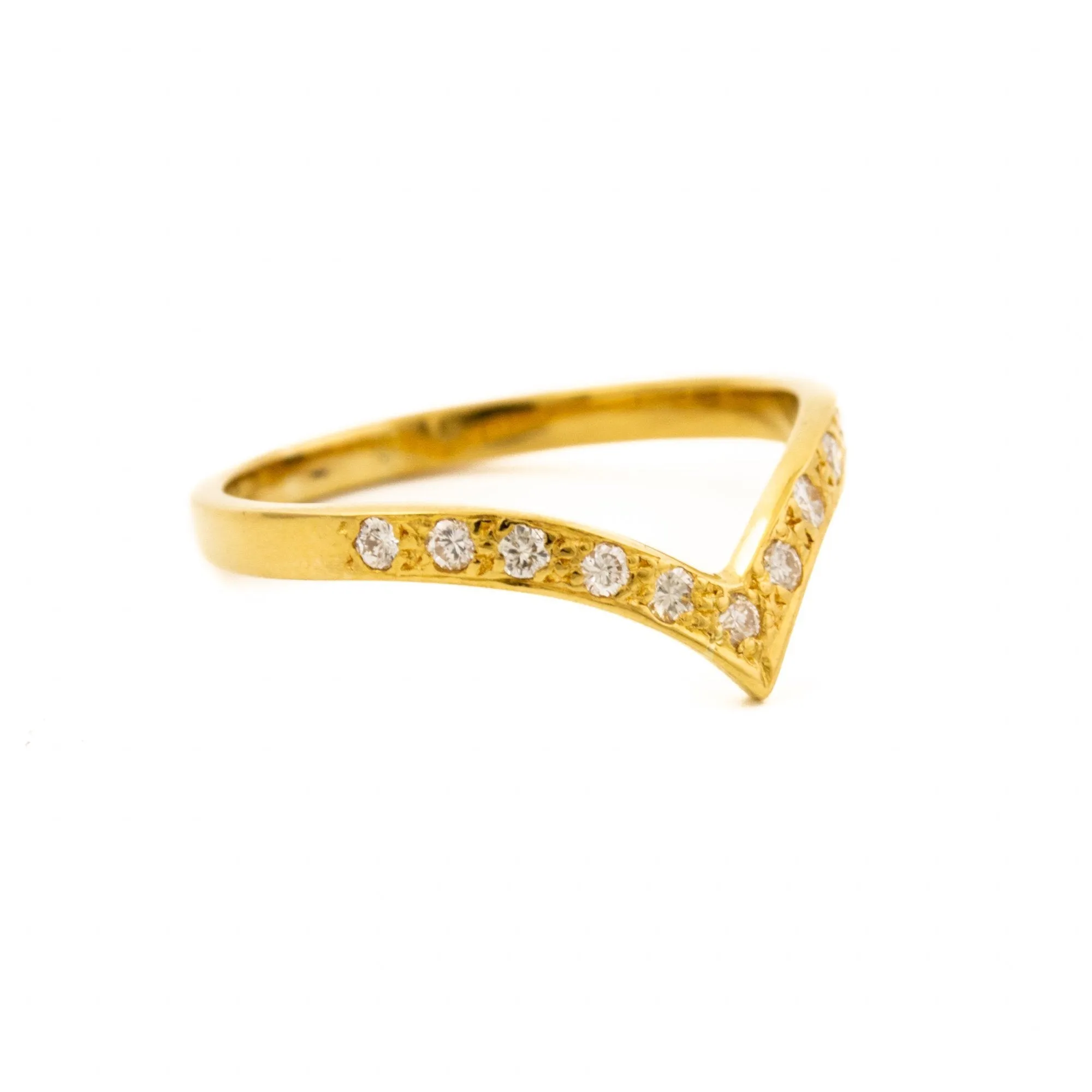 10 K Gold x Diamond Tiara Band Ring