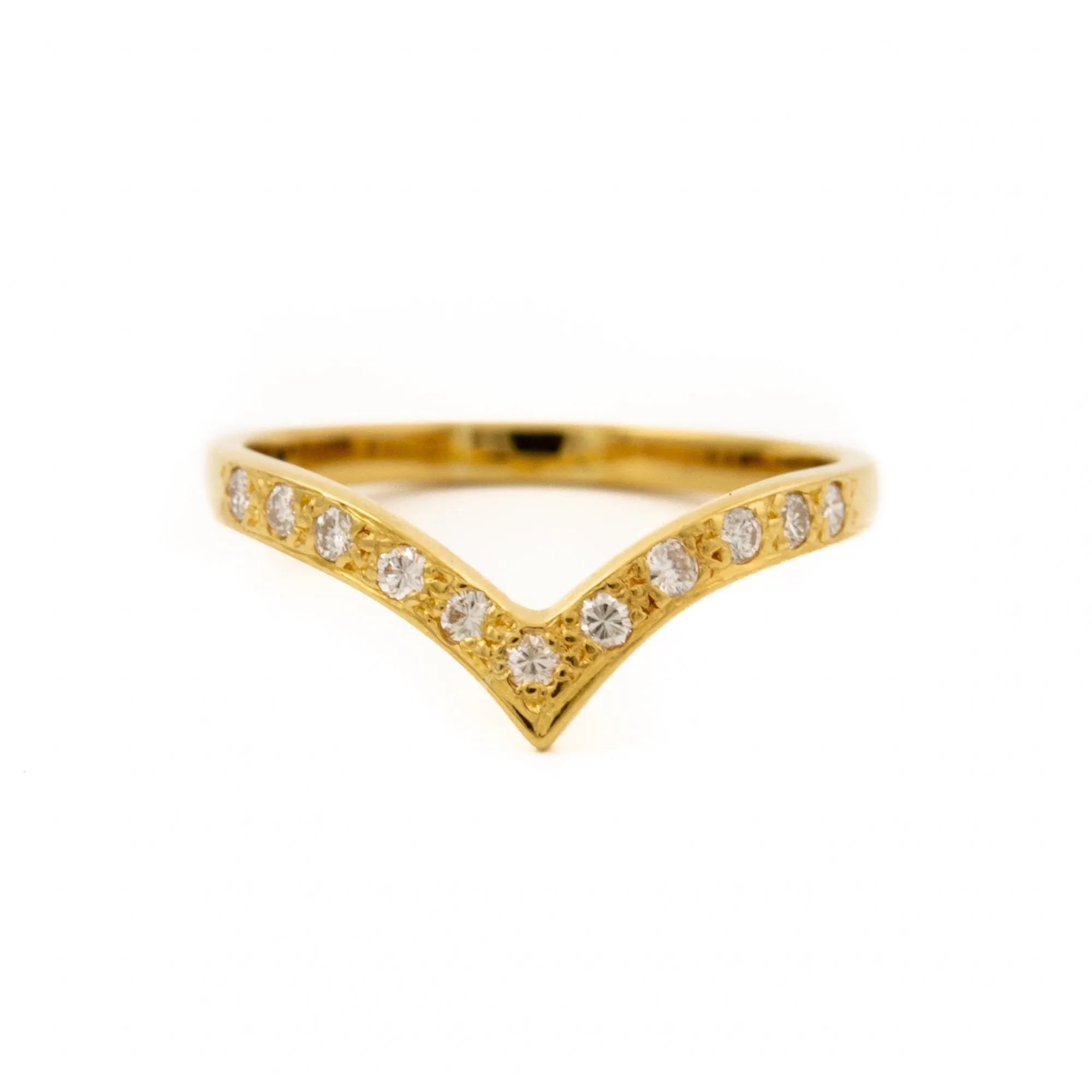 10 K Gold x Diamond Tiara Band Ring