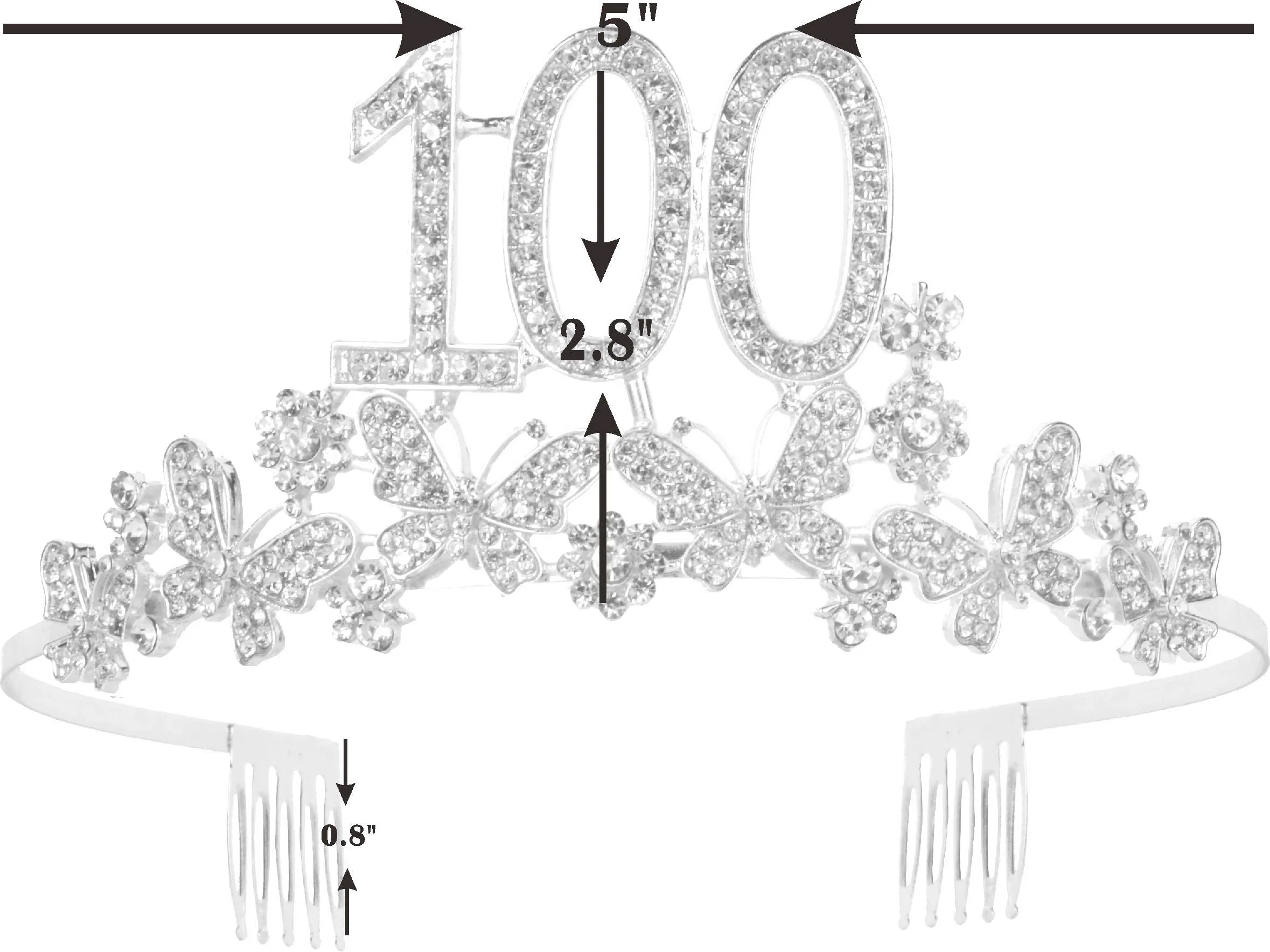 100th Birthday Gifts for Women, 100th Birthday Tiara and Sash, Its My 100th Birthday