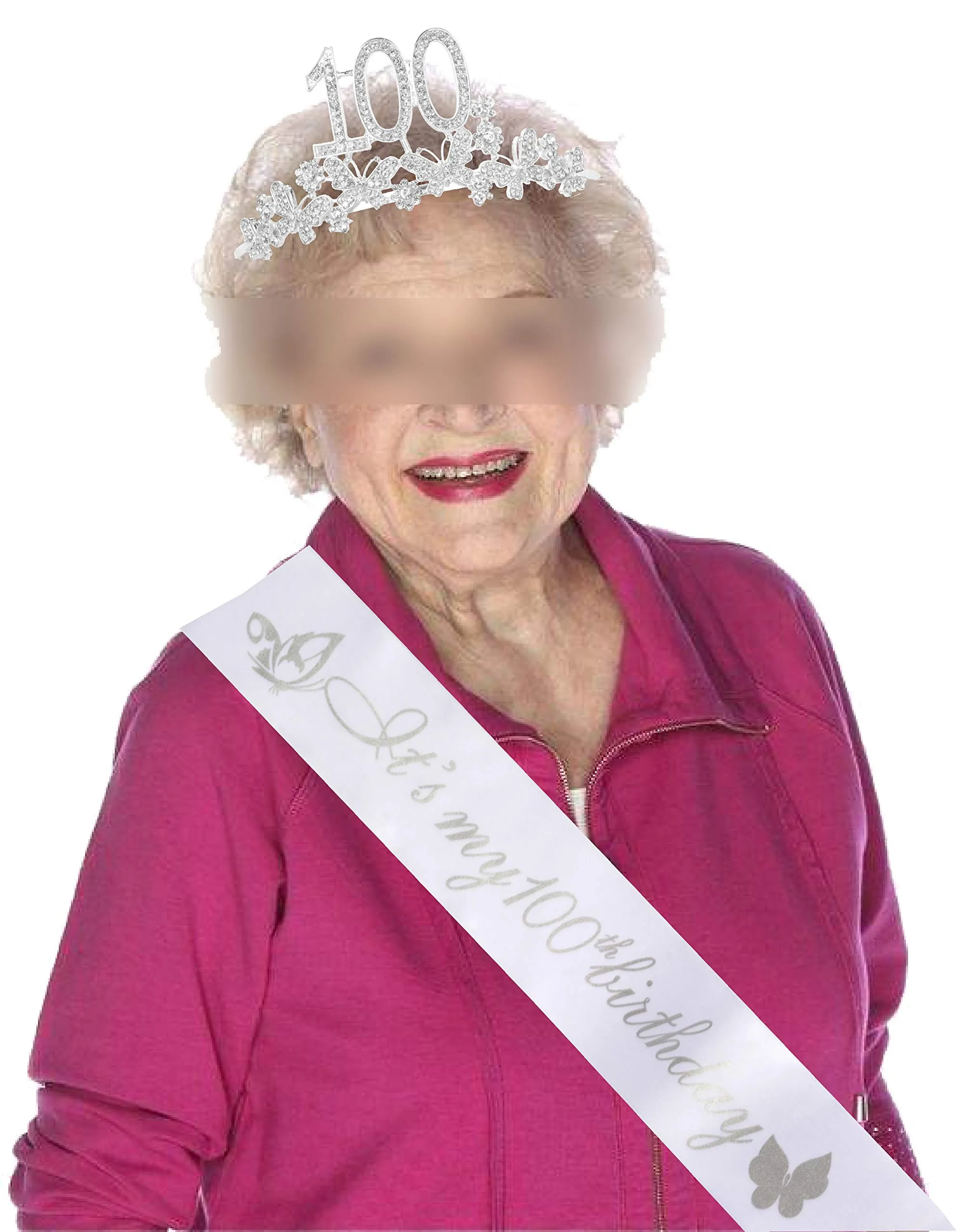 100th Birthday Gifts for Women, 100th Birthday Tiara and Sash, Its My 100th Birthday