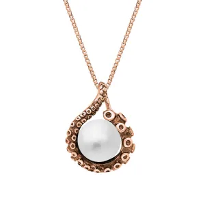 18ct Rose Gold Freshwater Pearl Bead Tentacle Necklace