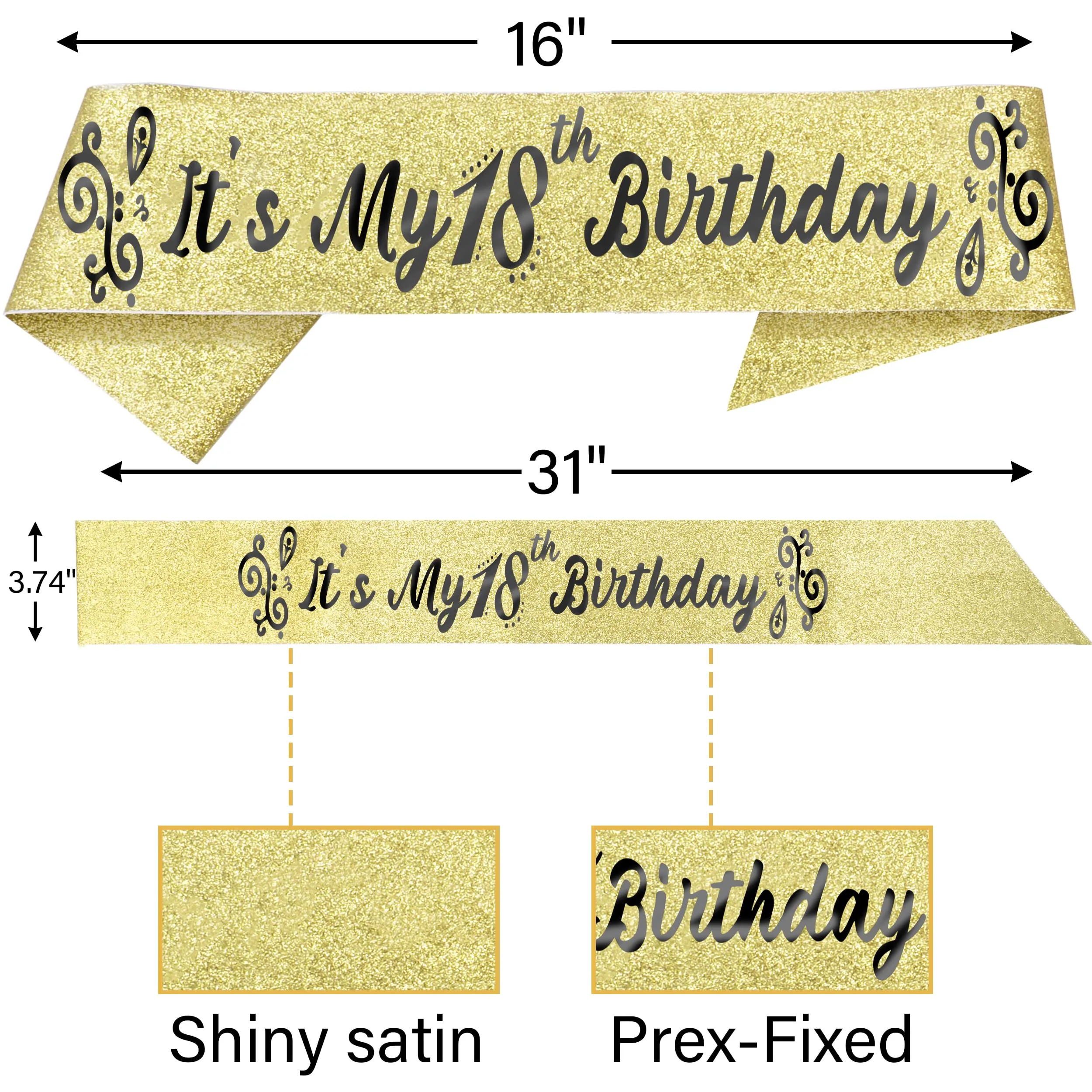 18th Birthday, 18th Birthday Decorations for Girls, 18th Birthday Gifts for Girls, 18th