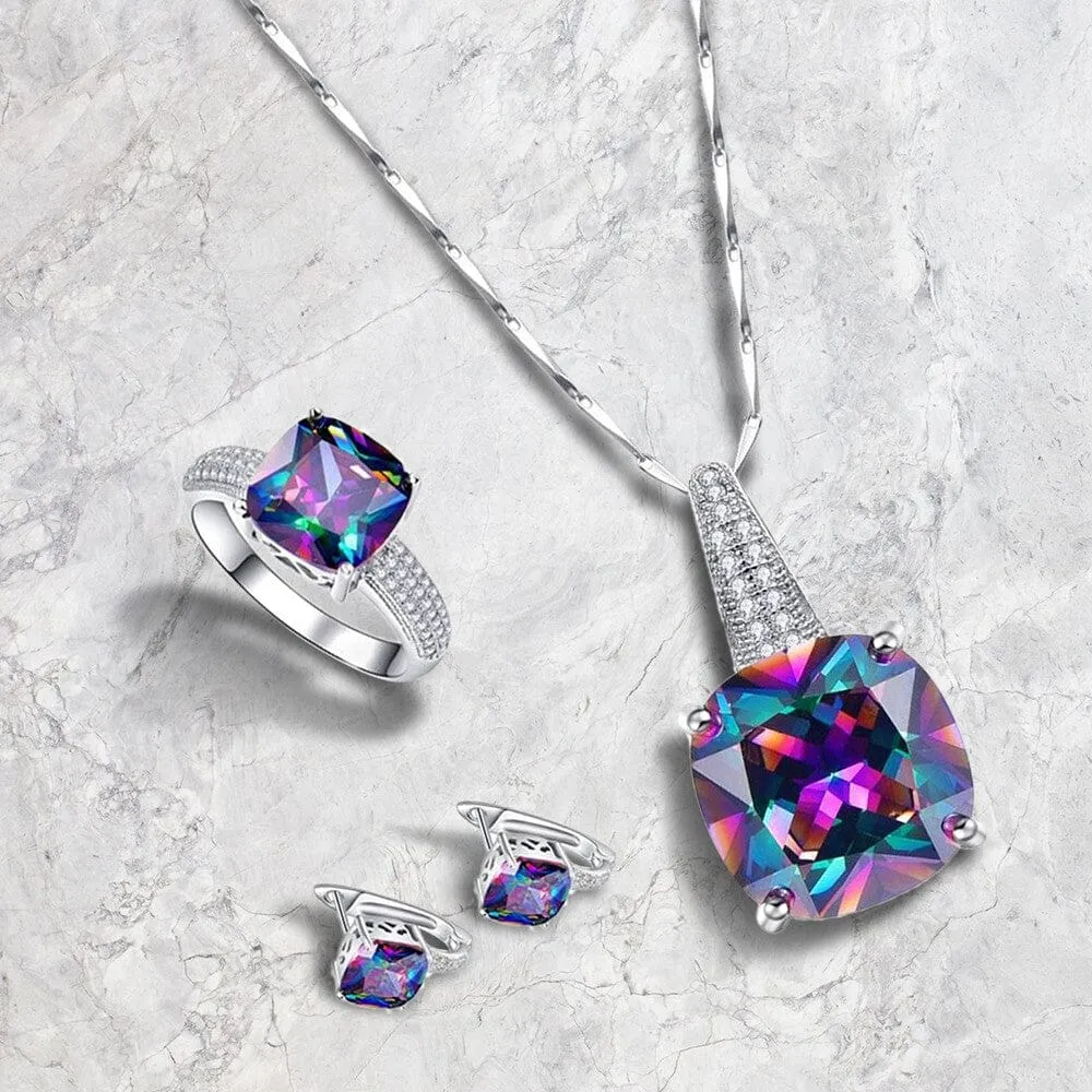 4-Piece Set: Mystic Topaz Complete Jewelry Set