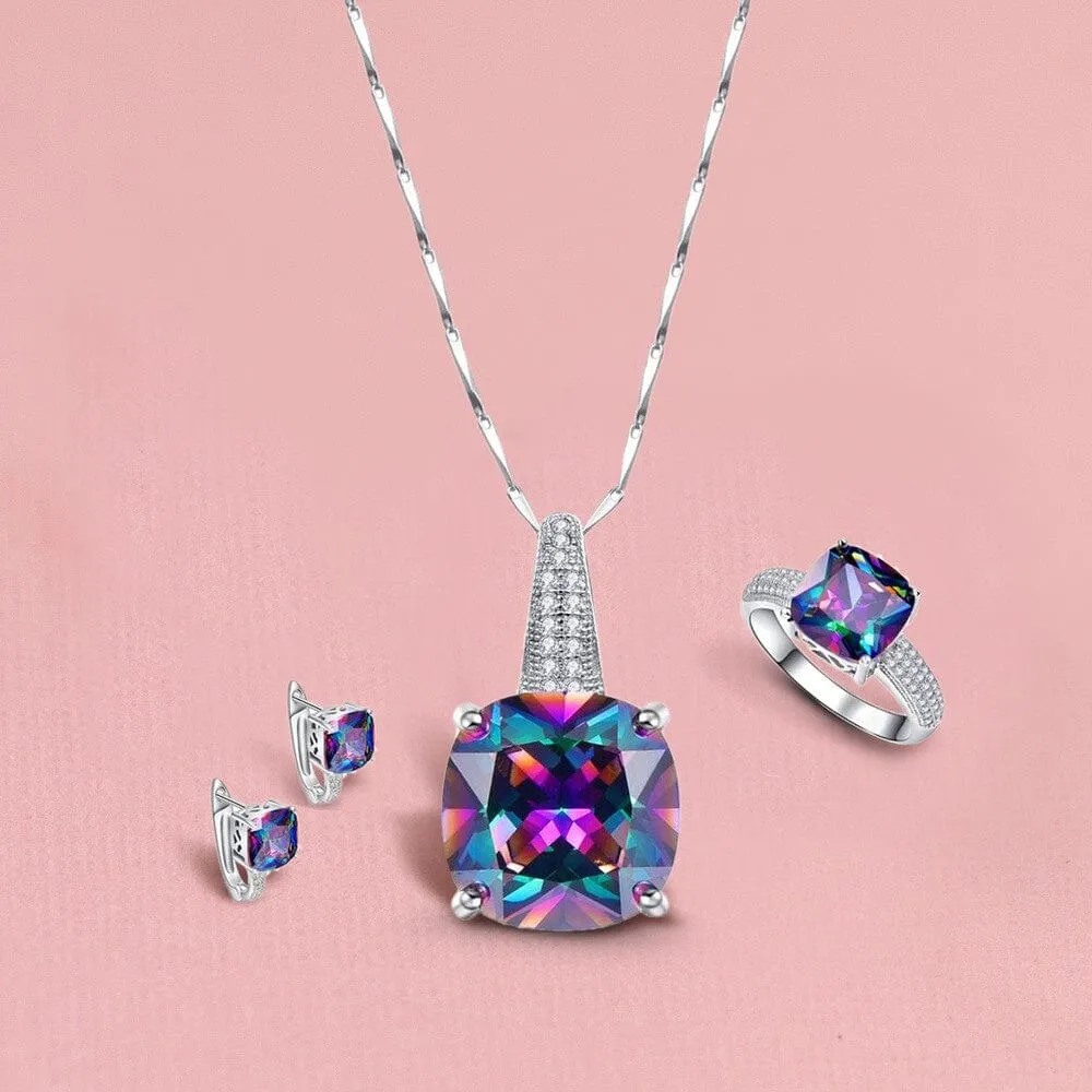 4-Piece Set: Mystic Topaz Complete Jewelry Set