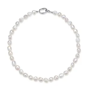 9-10mm White Baroque Pearl Necklace