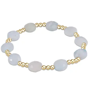 admire gold 3mm bead bracelet - aquamarine by enewton