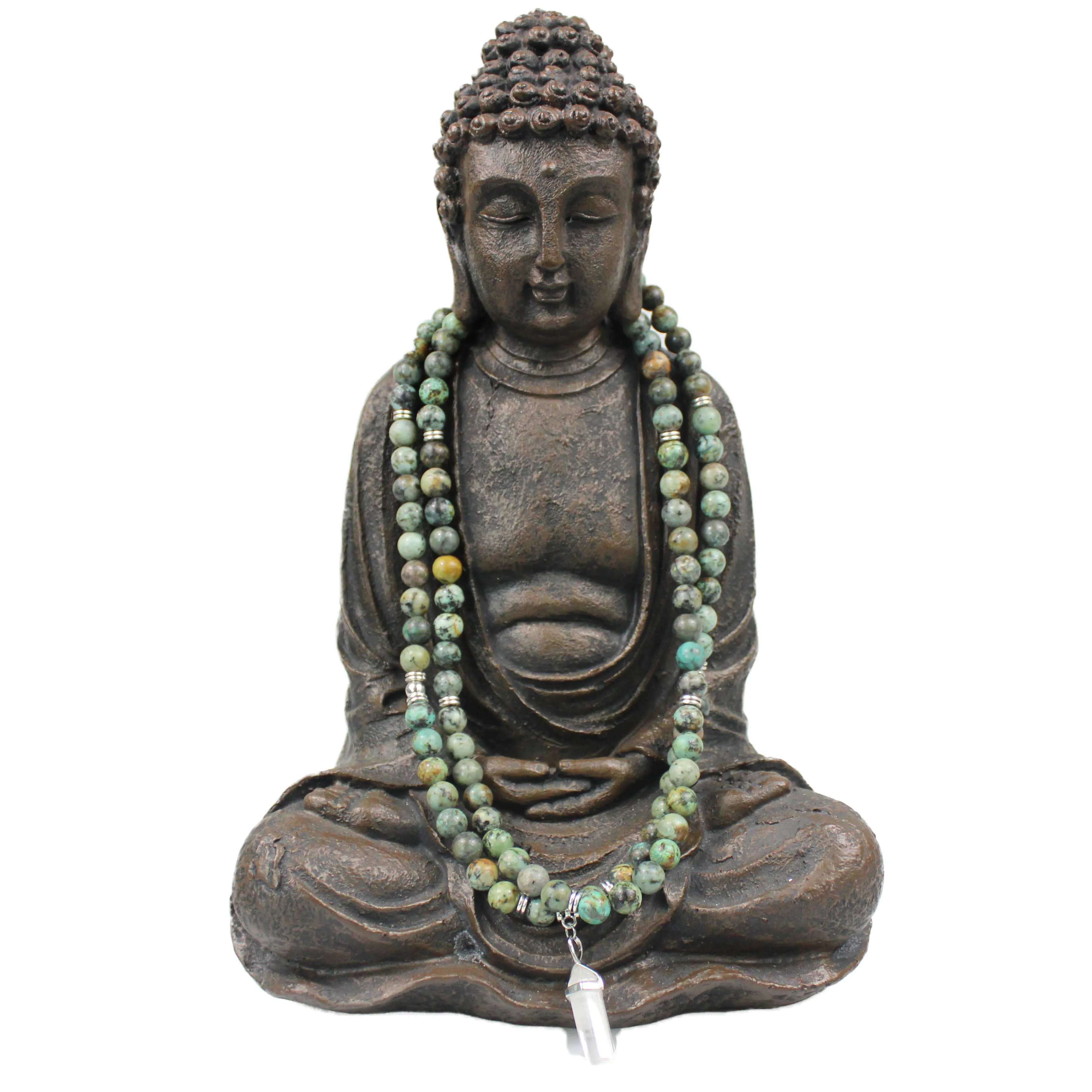 African Turquoise Mala Prayer Beads