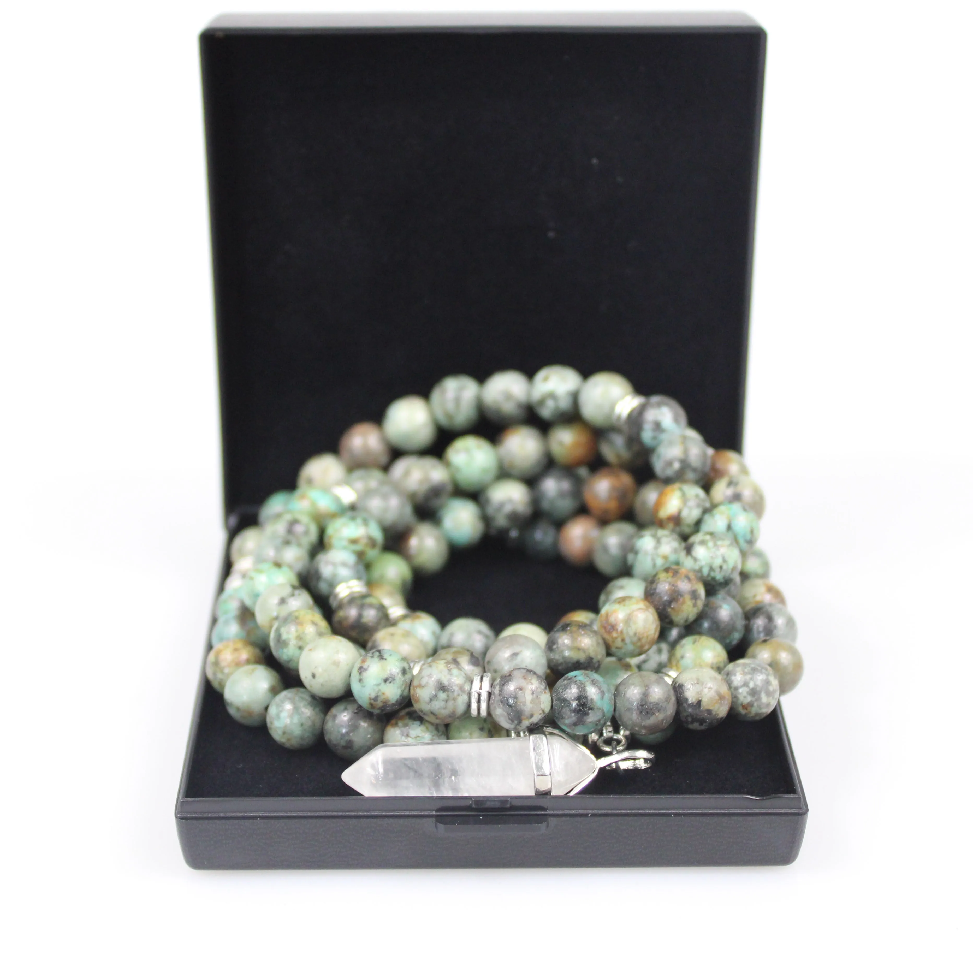 African Turquoise Mala Prayer Beads