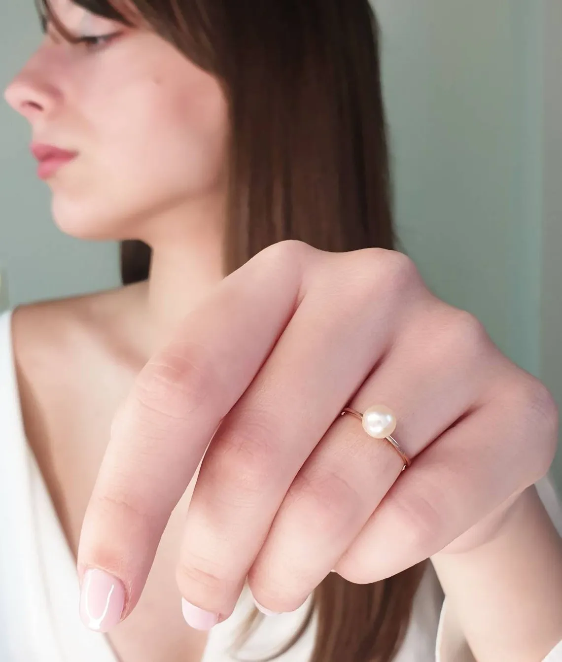 Akoya Sea Pearl Gold Ring