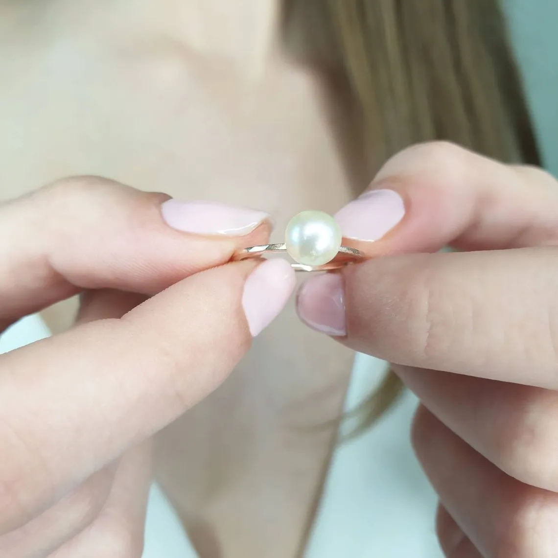 Akoya Sea Pearl Gold Ring