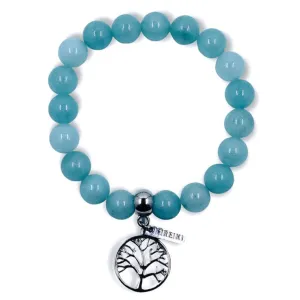 Aquamarine Gemstone Charm Bracelet