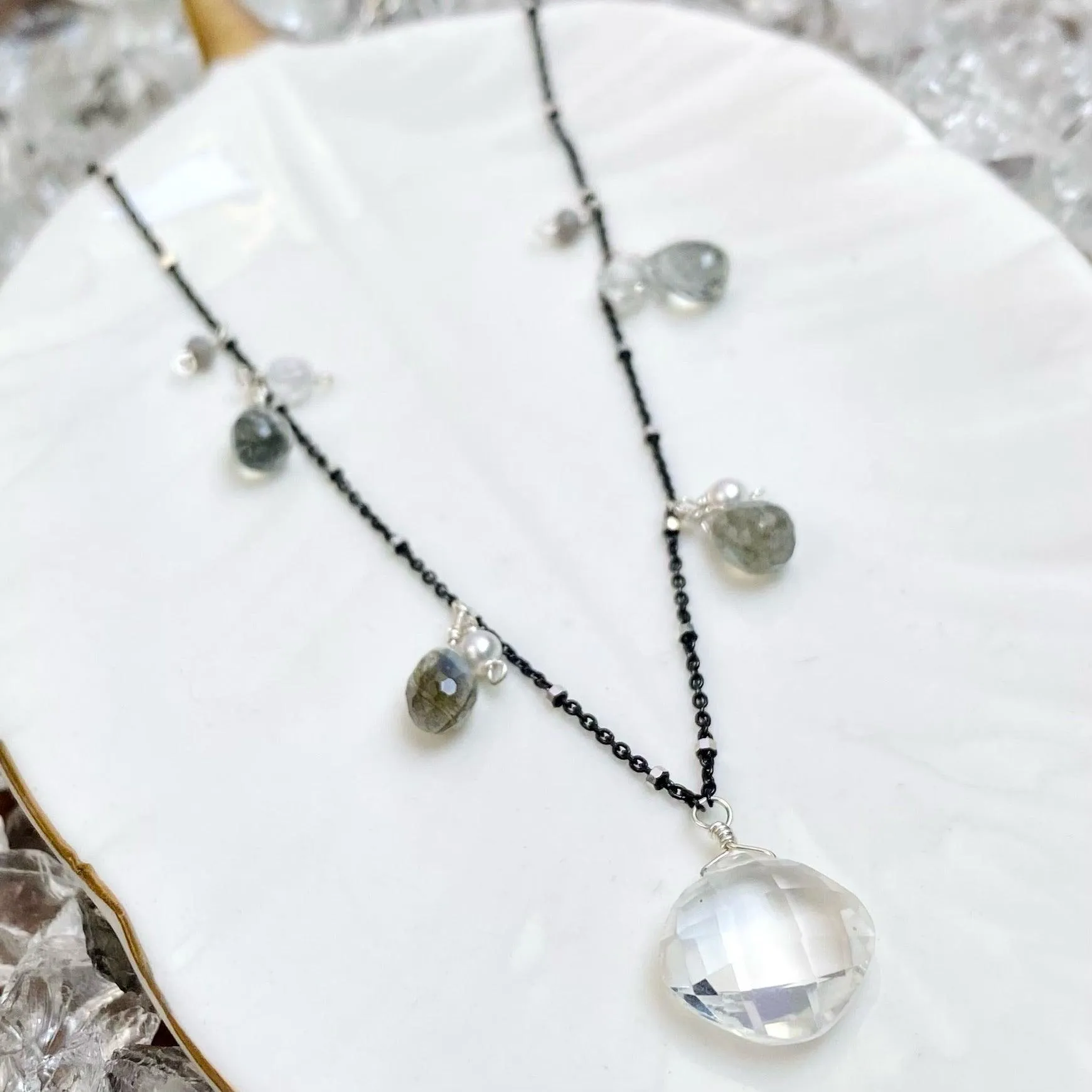 Black & White Boho Zina Classic Necklace