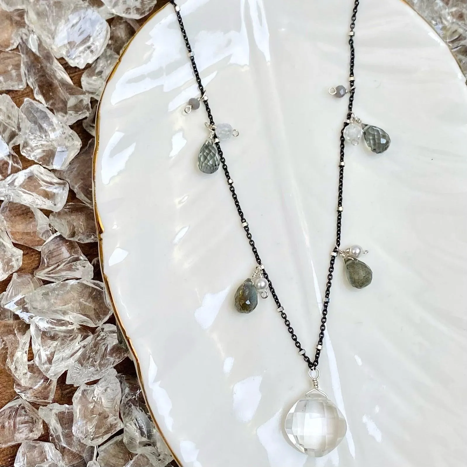 Black & White Boho Zina Classic Necklace