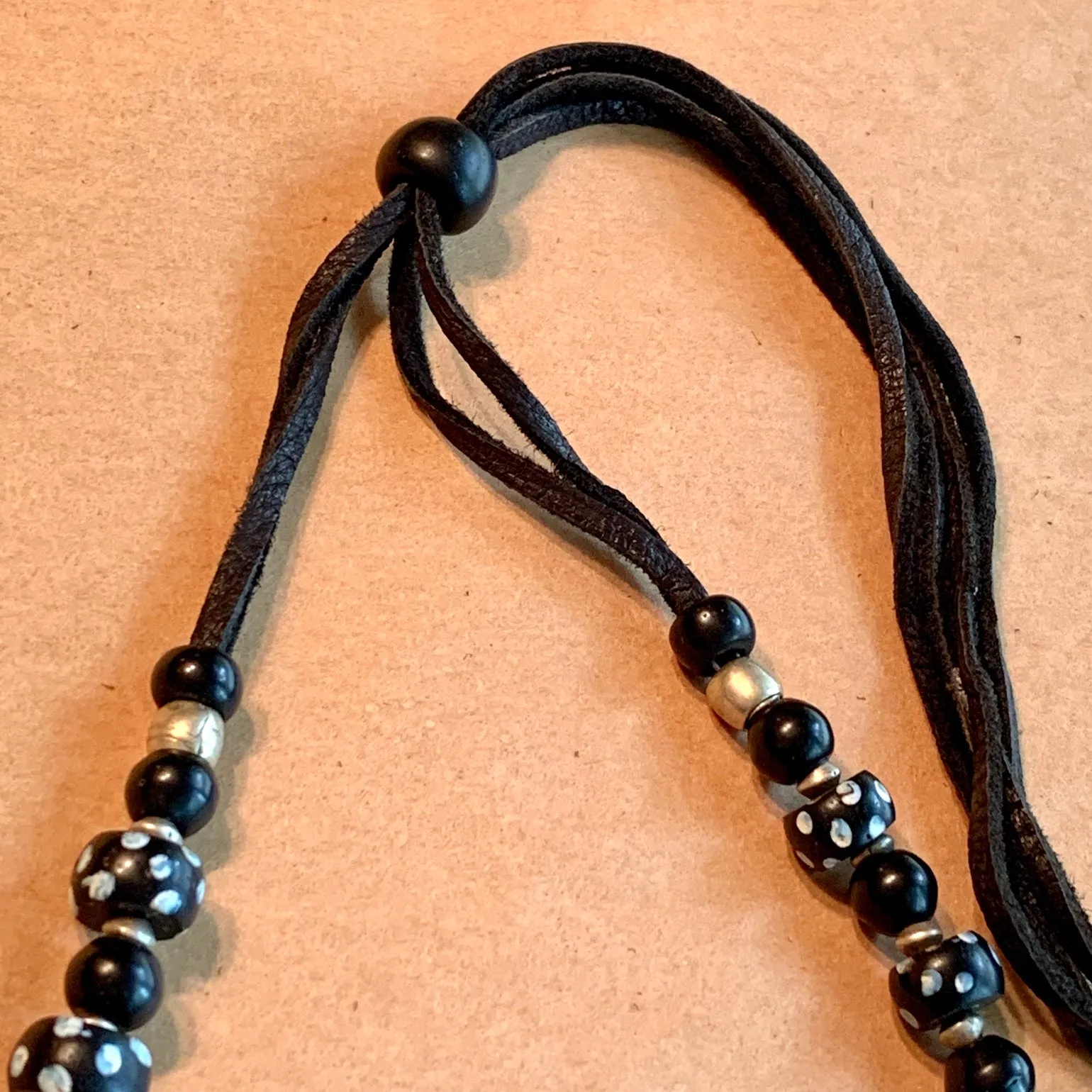 Black & White Venetian Glass Necklace