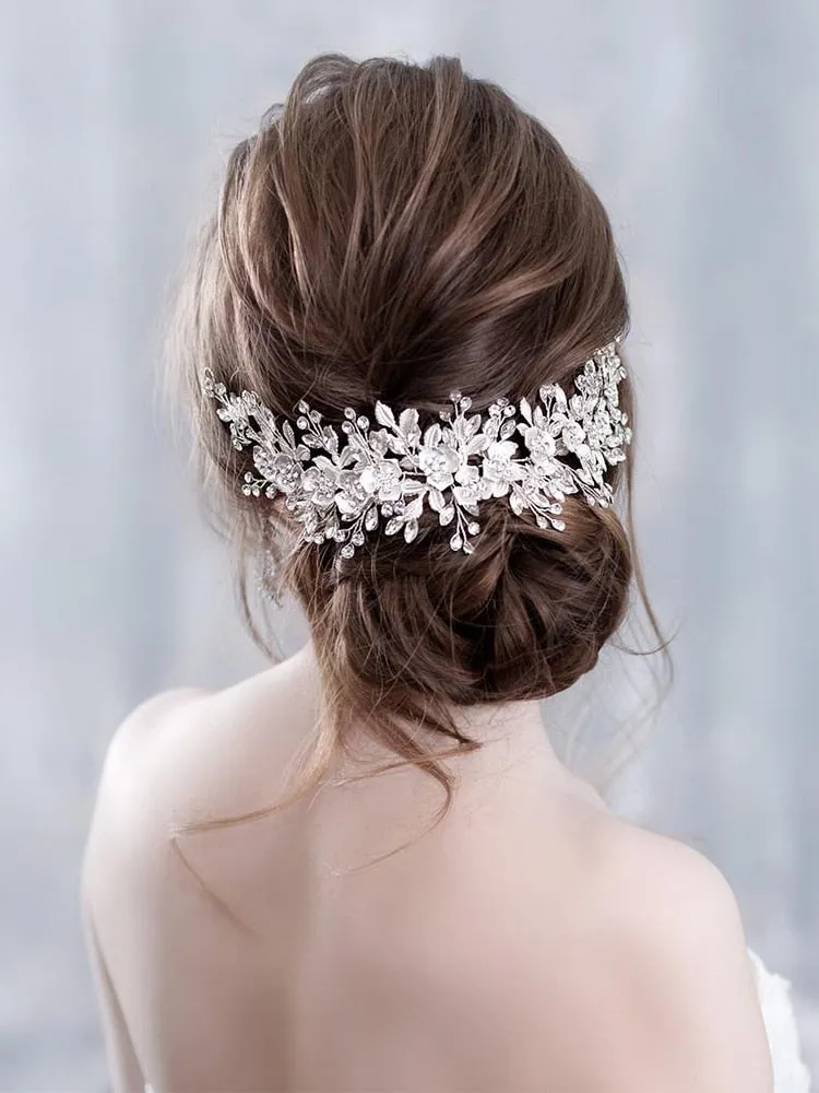 Bridal Flower Headband Prom Tiara