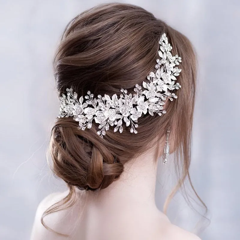 Bridal Flower Headband Prom Tiara