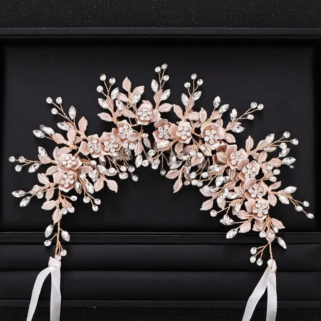 Bridal Flower Headband Prom Tiara