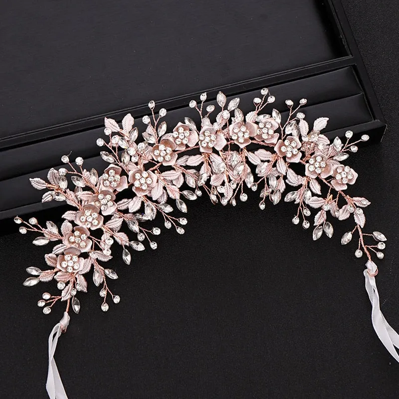 Bridal Flower Headband Prom Tiara