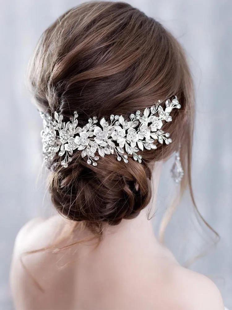 Bridal Flower Headband Prom Tiara