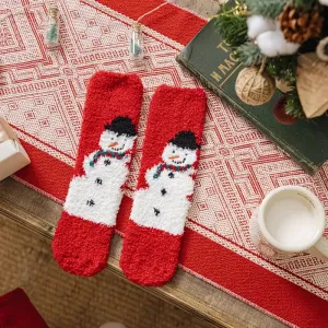 Christmas Coral Fleece Short Socks