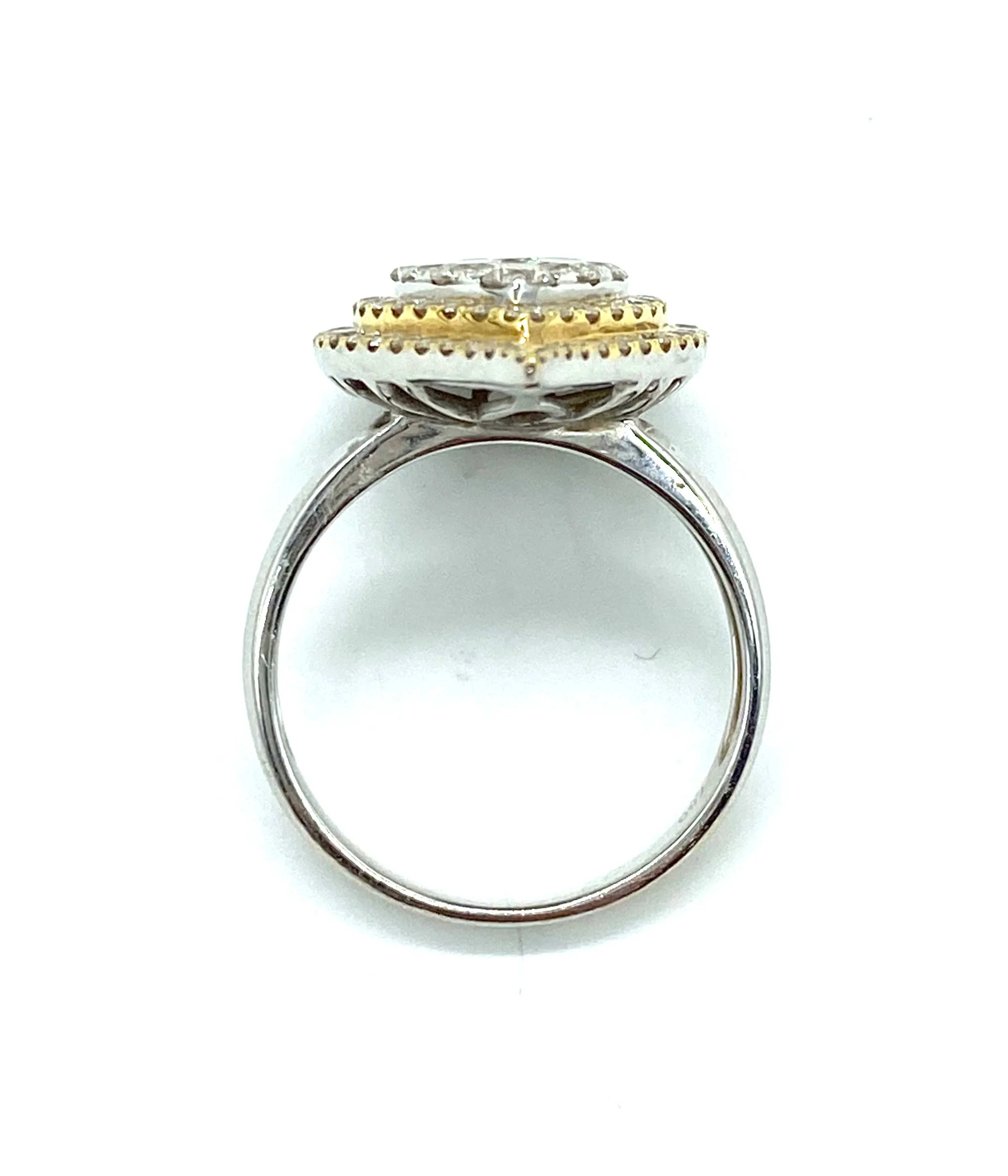 Cluster Diamond Pear Shaped Ring