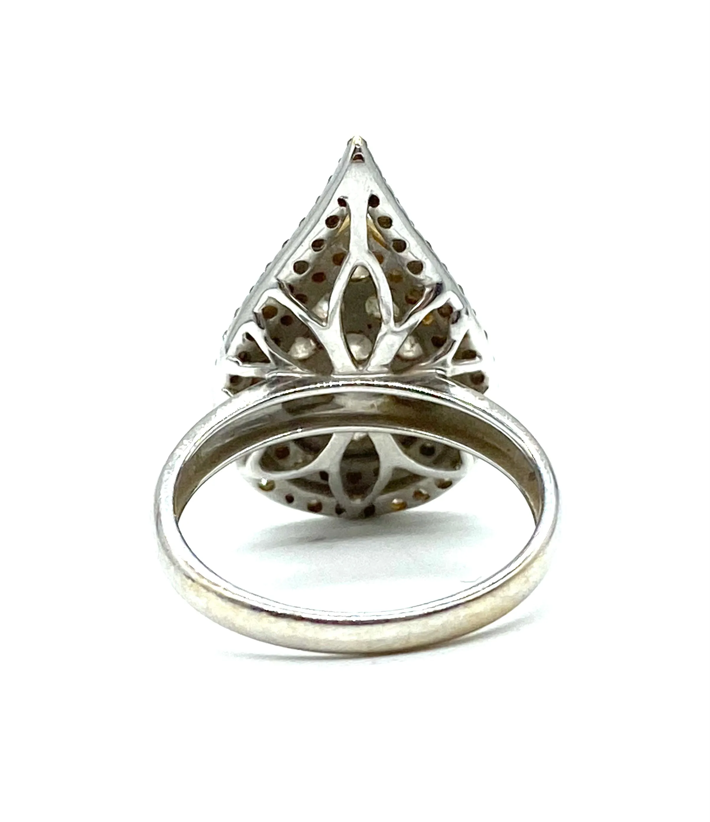 Cluster Diamond Pear Shaped Ring