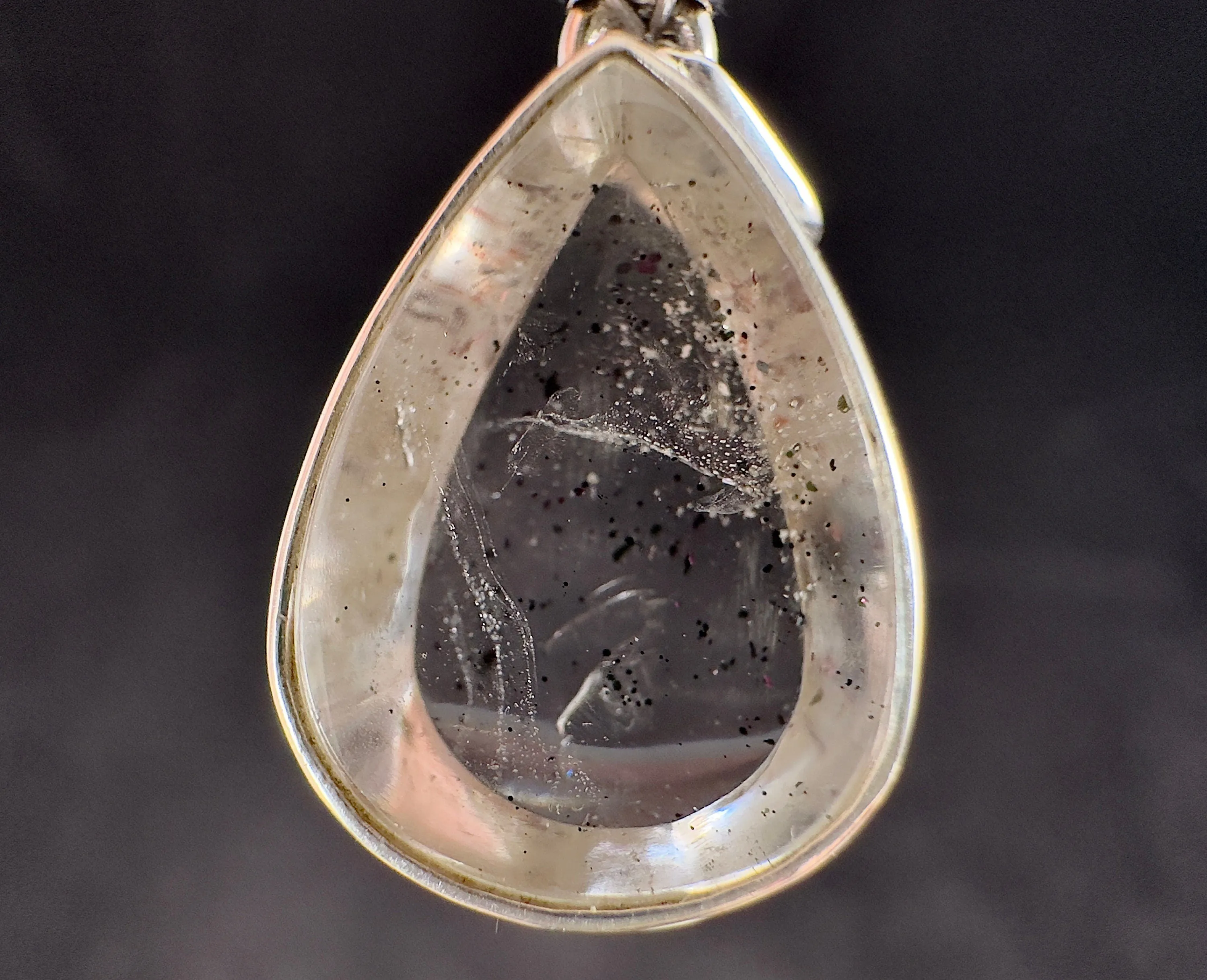 COVELLITE Pink Fire Quartz Crystal Pendant - Fine Jewelry, Healing Crystals and Stones, 54273