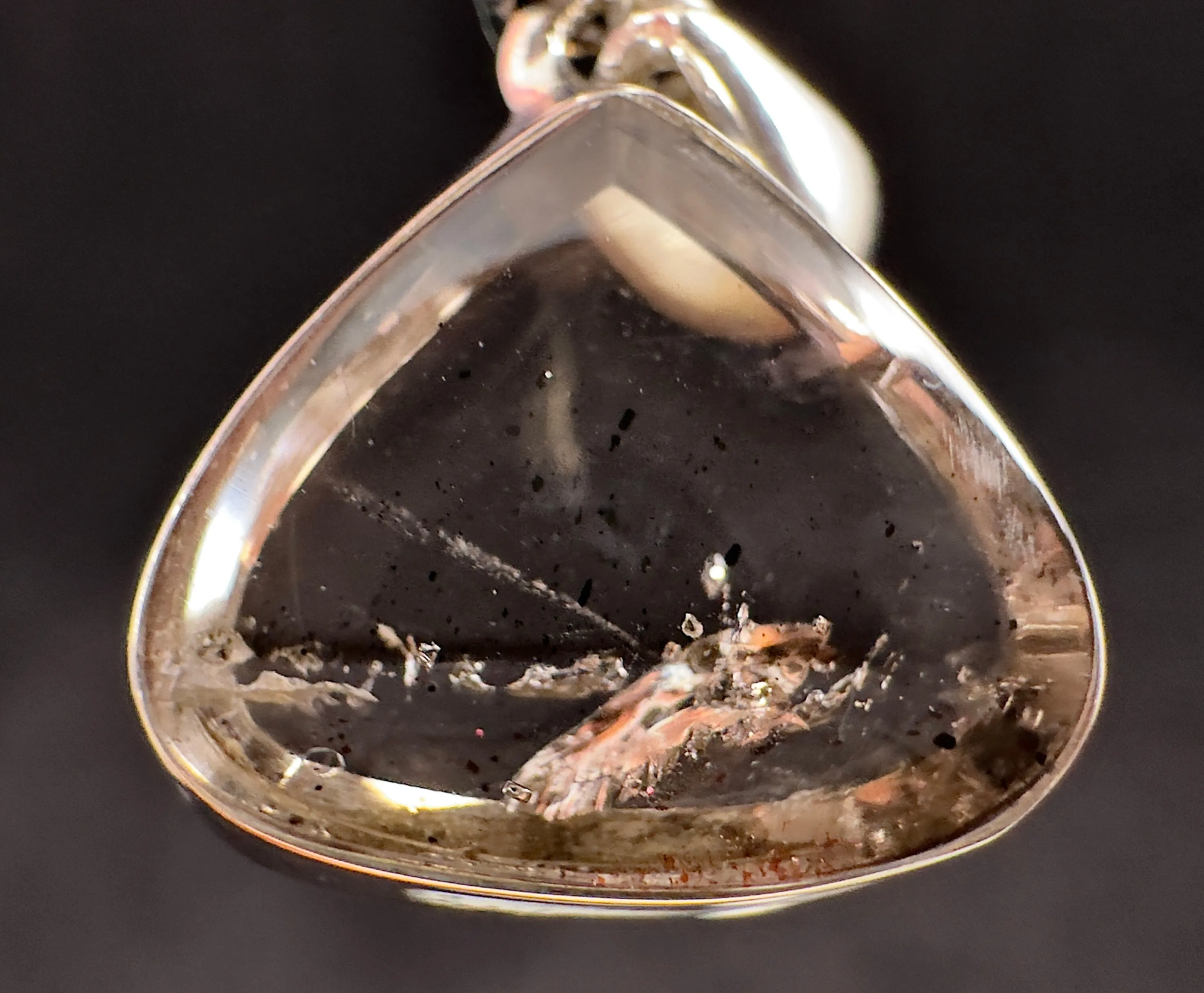 COVELLITE Pink Fire Quartz Crystal Pendant - Handmade Jewelry, Healing Crystals and Stones, 53343