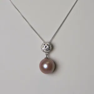 Crystal Pendant Necklace (Edison Pearl)