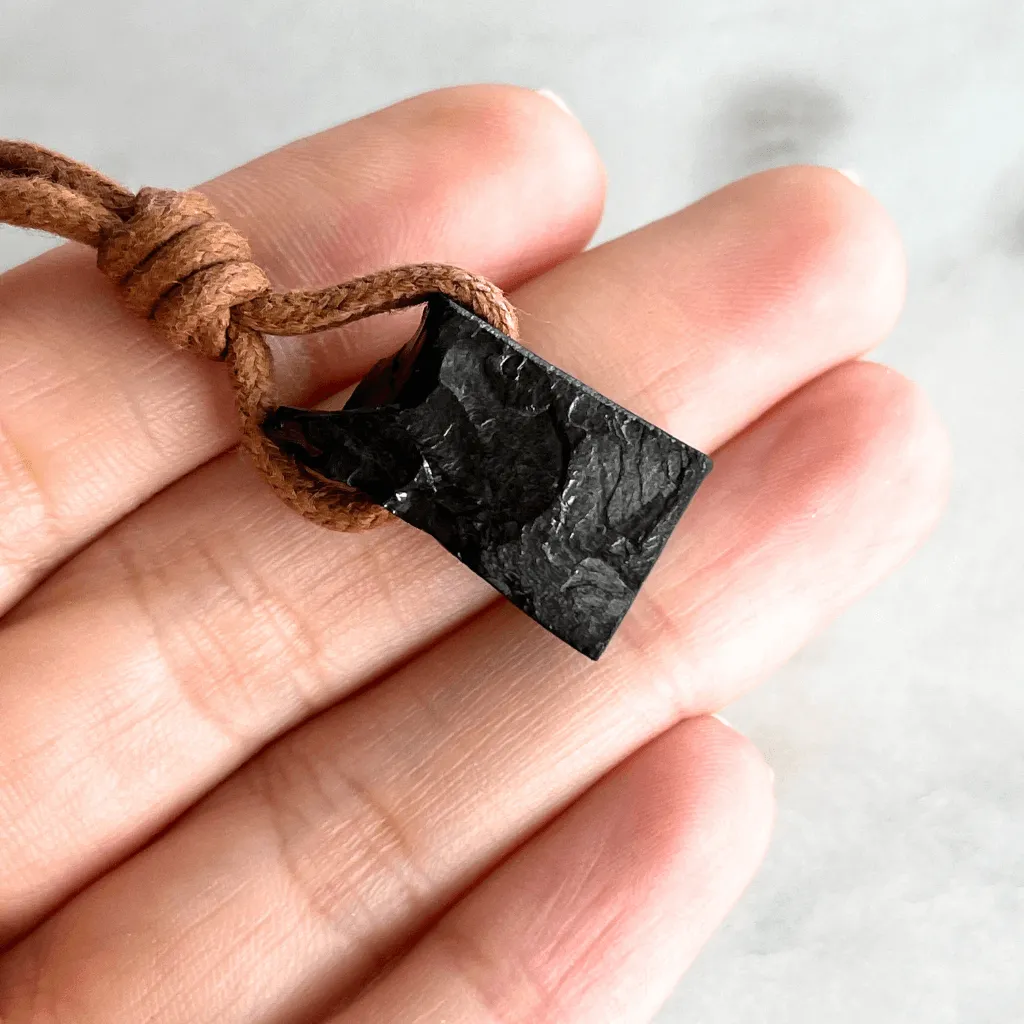 Elite Shungite OOAK Gemstone Pendant Necklace - Pure Energy