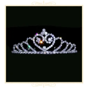 Expanding Heart Rhinestone Tiara (13629)