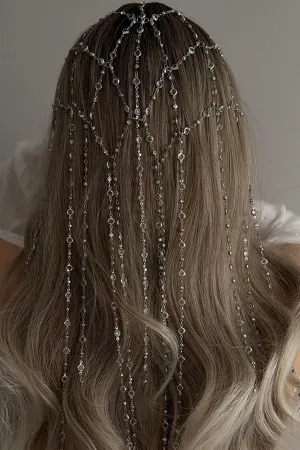 Fashionable and Light Luxury Rhinestone Tassel Headband