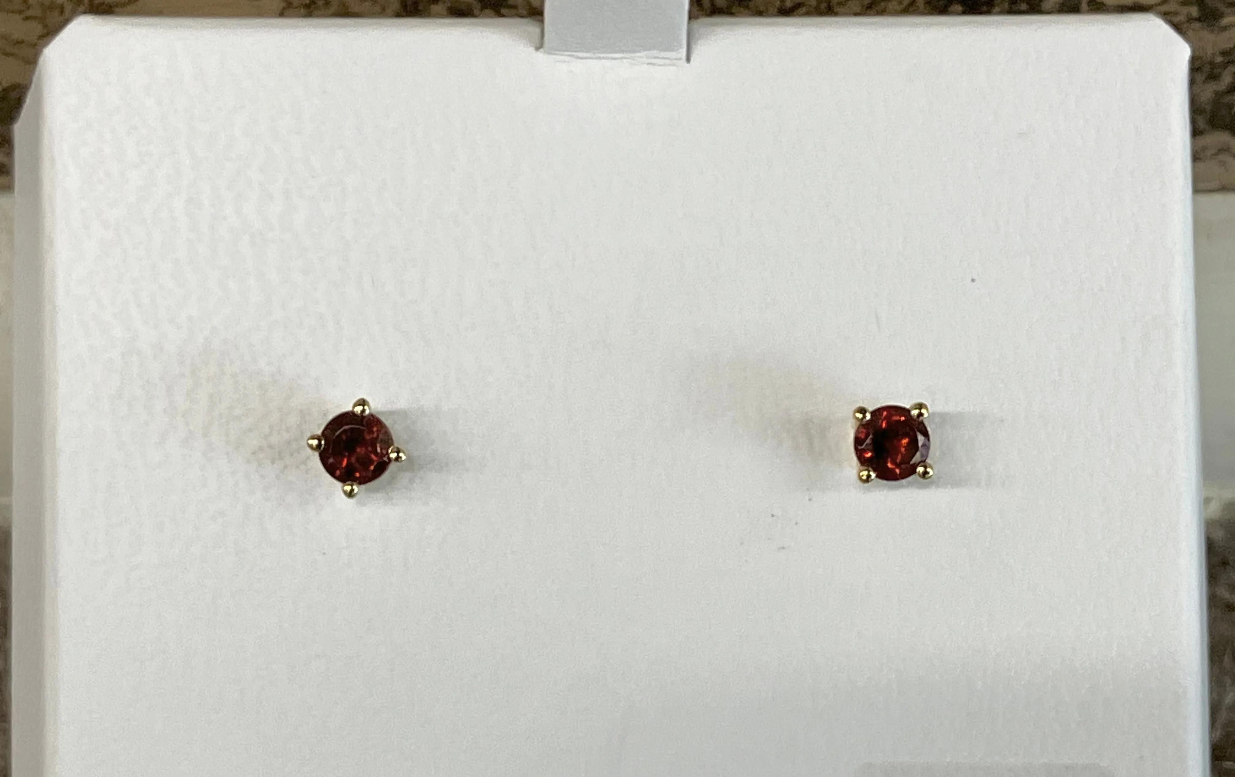 Garnet Gold Earrings