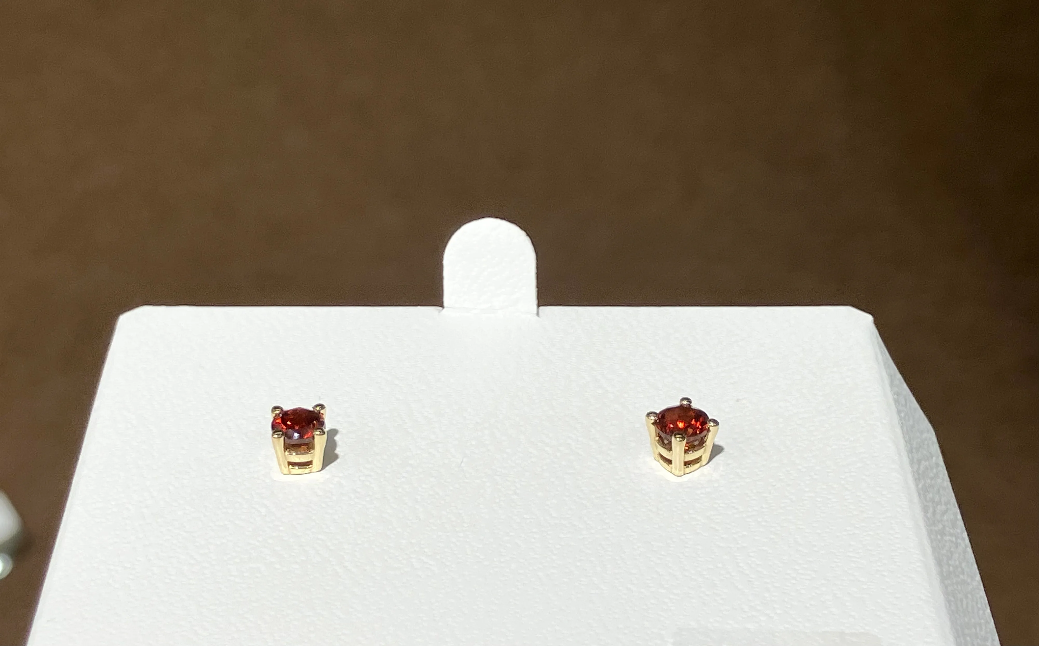 Garnet Gold Earrings