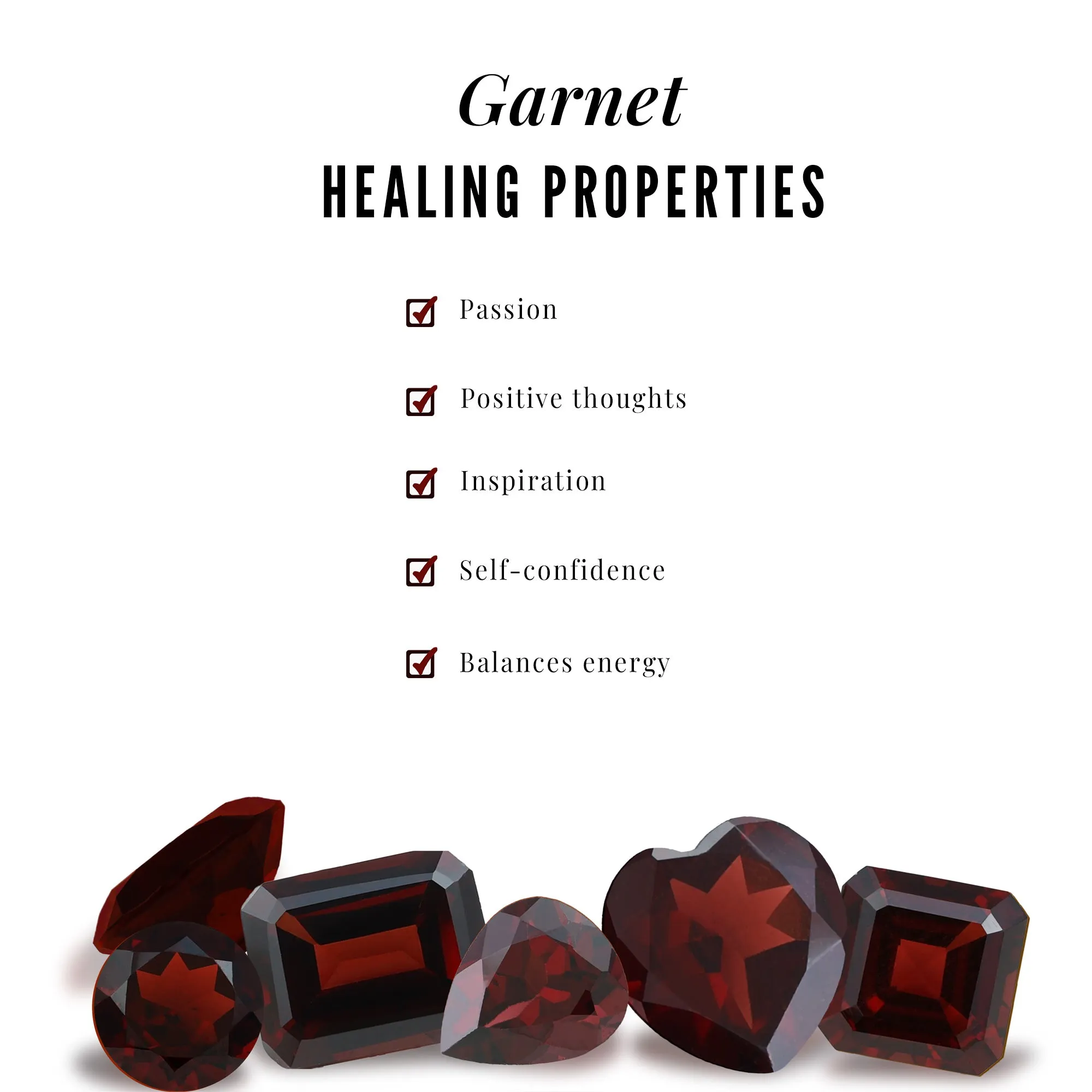 Genuine Garnet Solitaire Stud Earrings