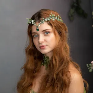 Greenery flower elf tiara