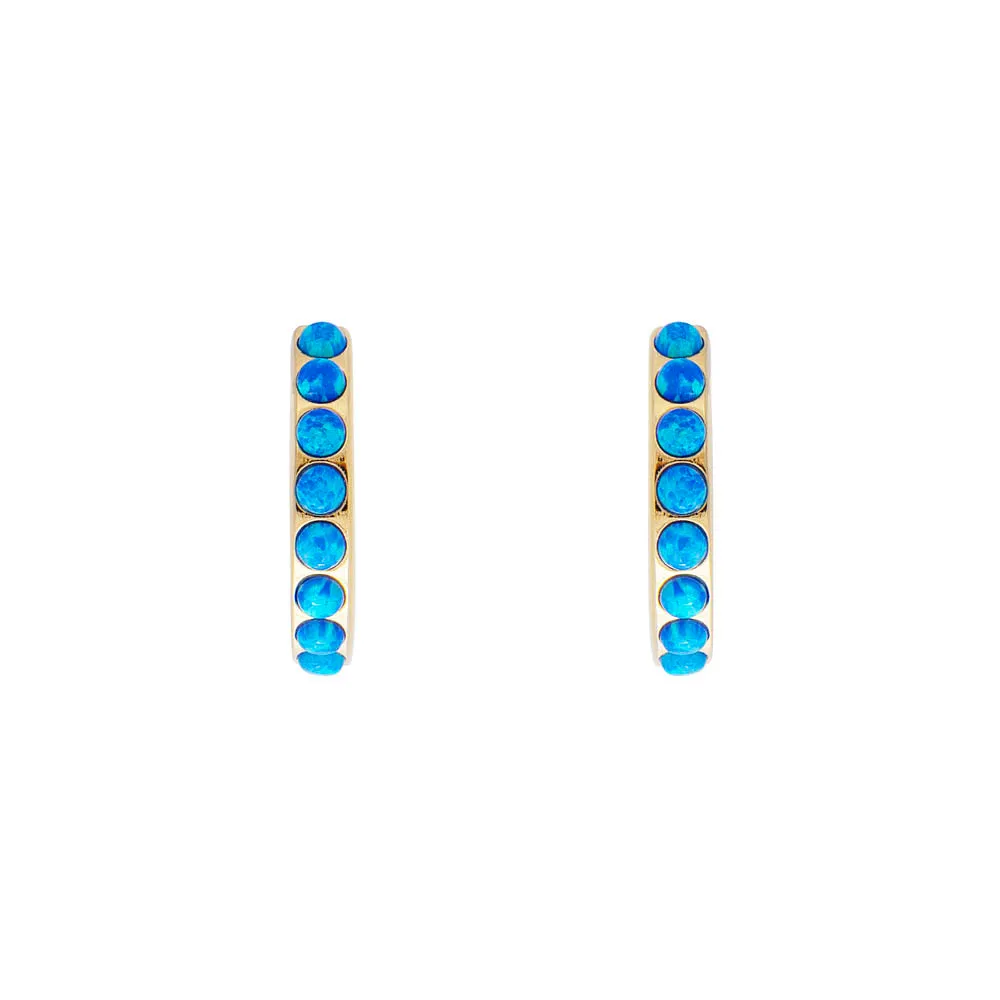 INDIGO OPAL CRYSTAL MIDI HOOPS