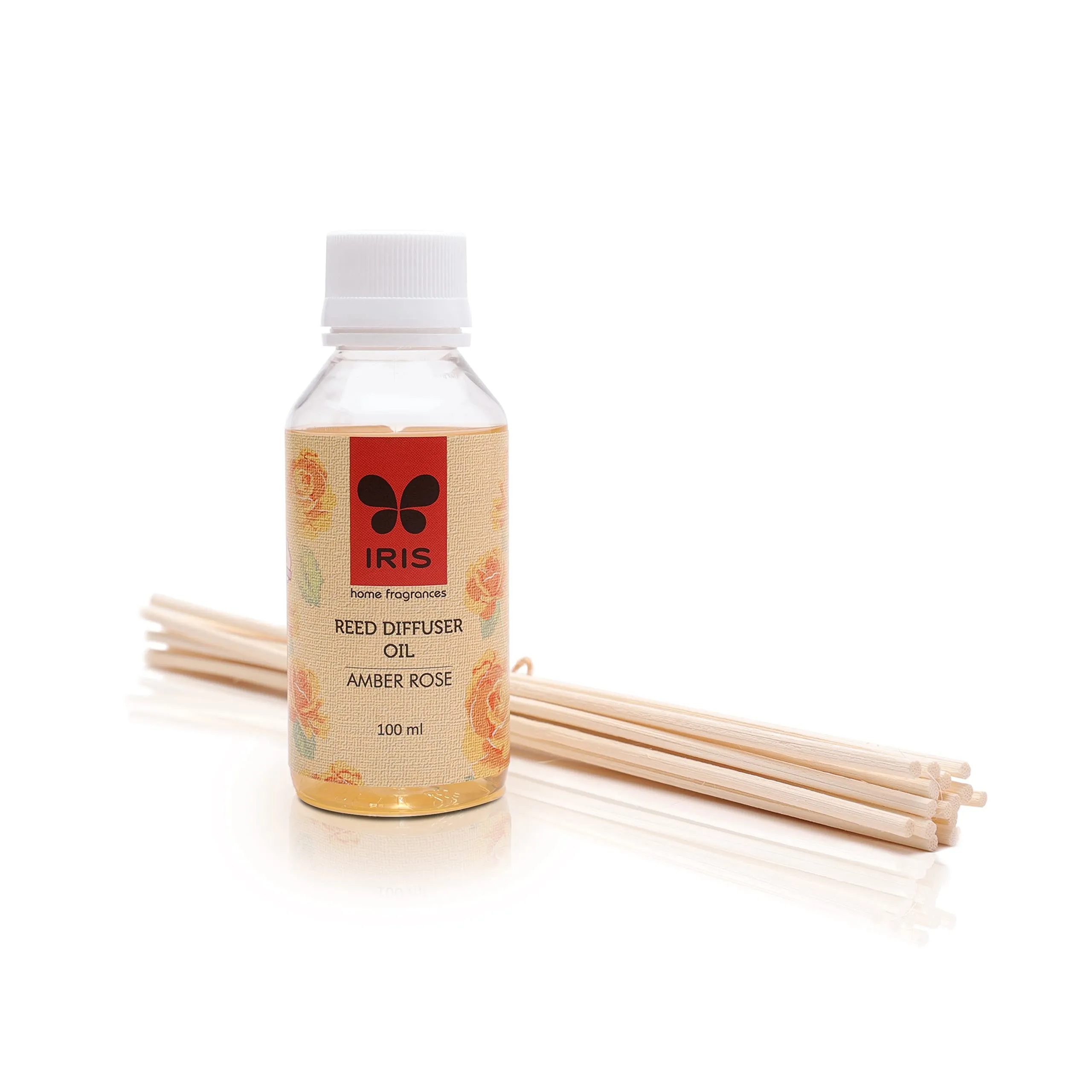 IRIS Reed Diffuser Refill Pack Amber Rose Fragrance (100Ml, Pink)