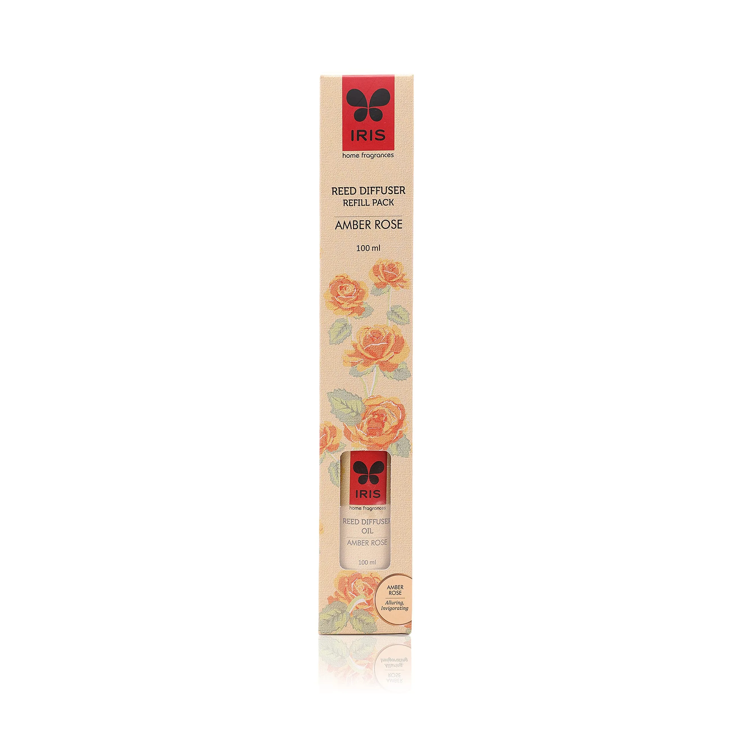 IRIS Reed Diffuser Refill Pack Amber Rose Fragrance (100Ml, Pink)