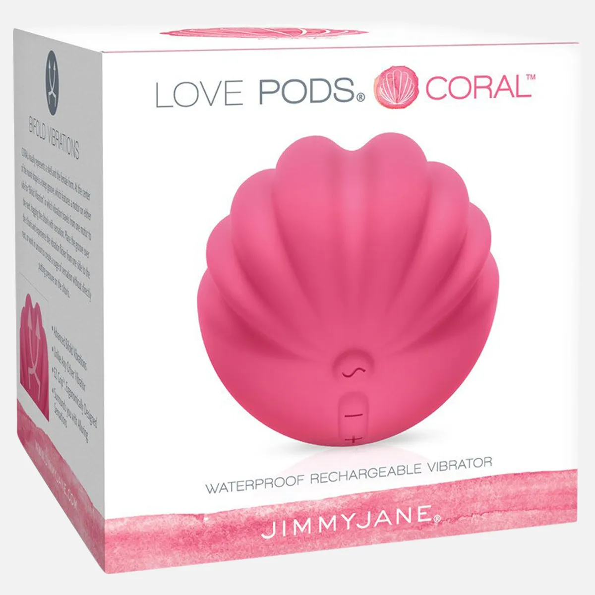 Love Pods Coral CIltorial Vibrator - Pink