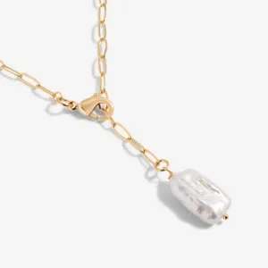 Lumi Pearl Pearl Chain Gold 50cm Total Length Necklace 6206