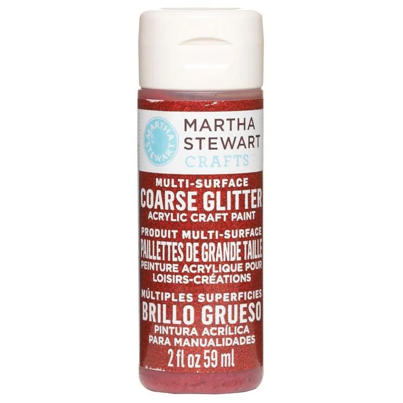 Martha Stewart Multi Surface Coarse Glitter - Garnet 2 Oz