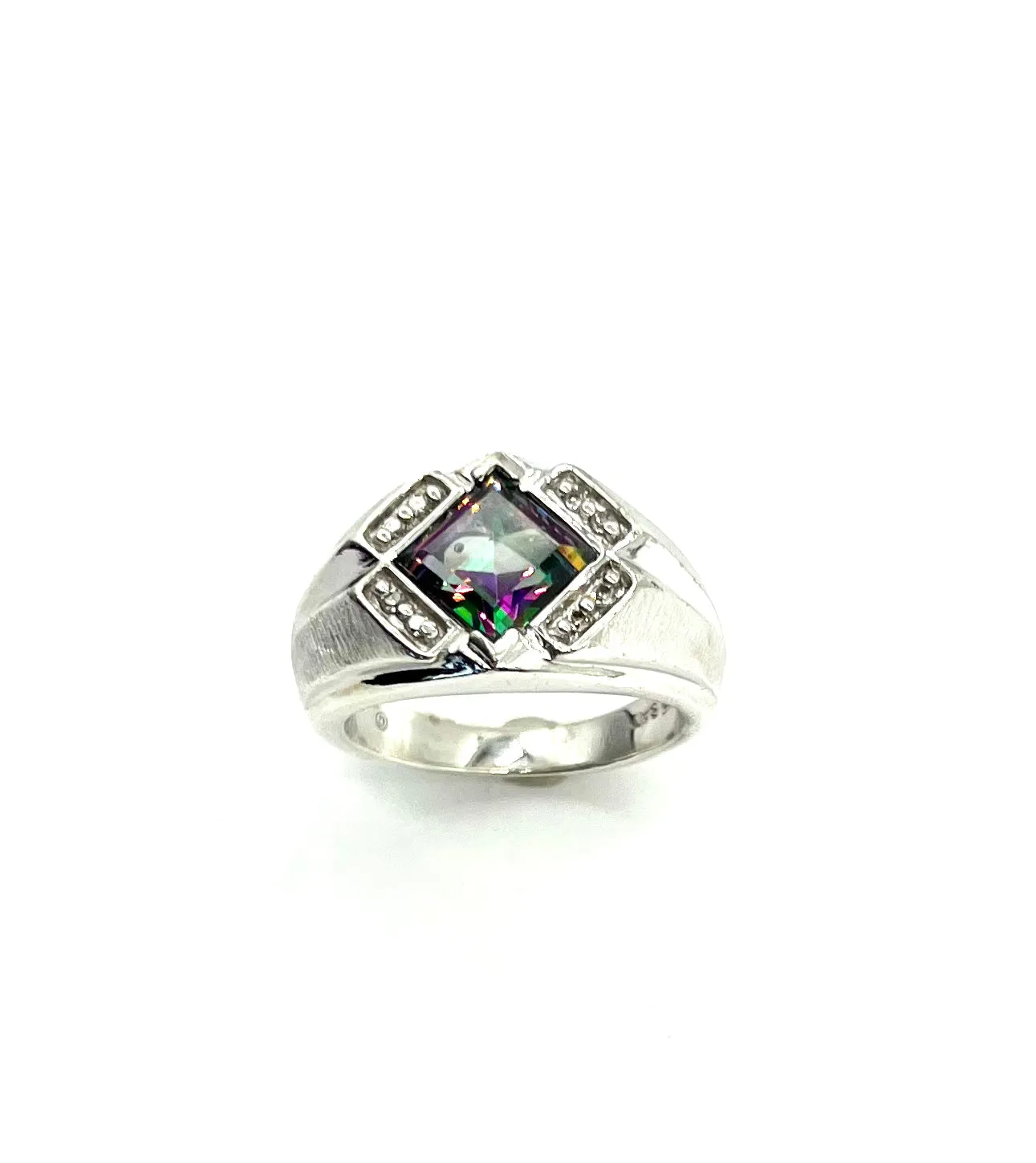 Men’s Sterling Mystic Topaz Ring