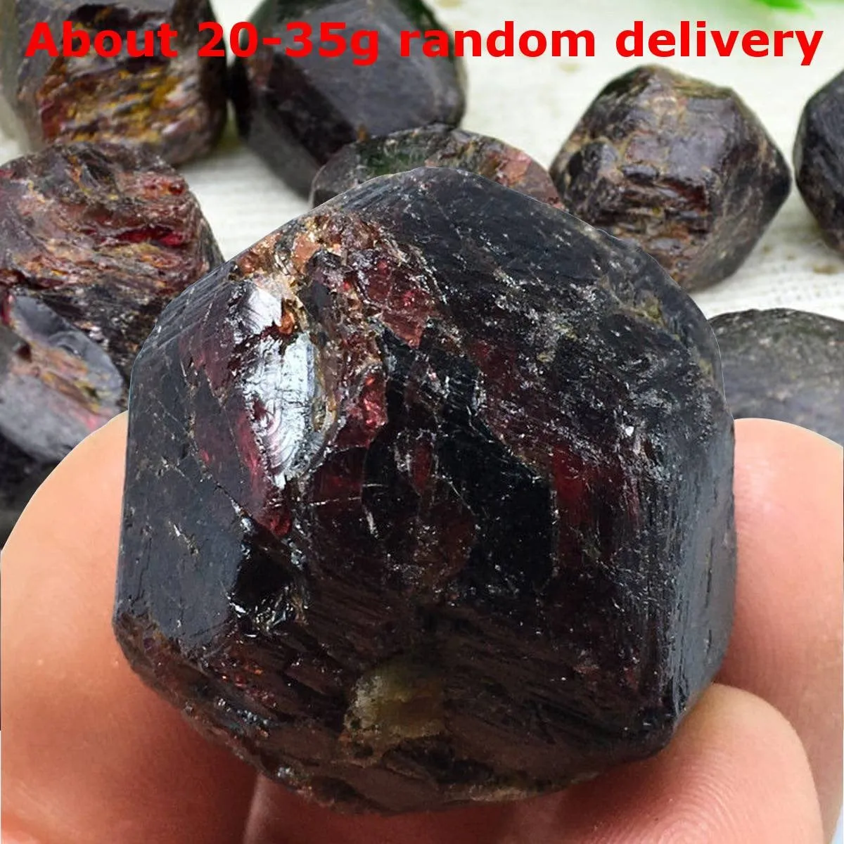 Natural Red Garnet Quartz Crystals