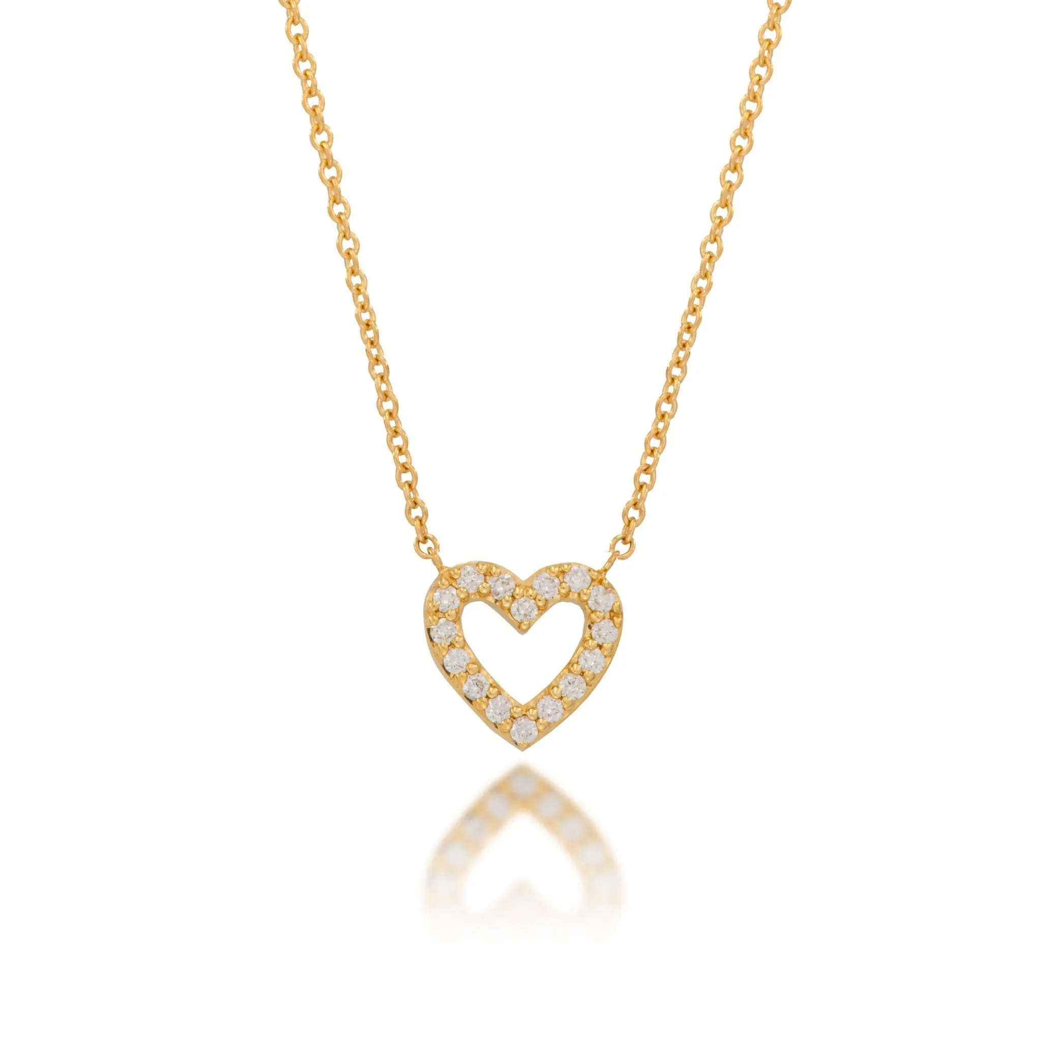 Pave Diamond Heart Pendant