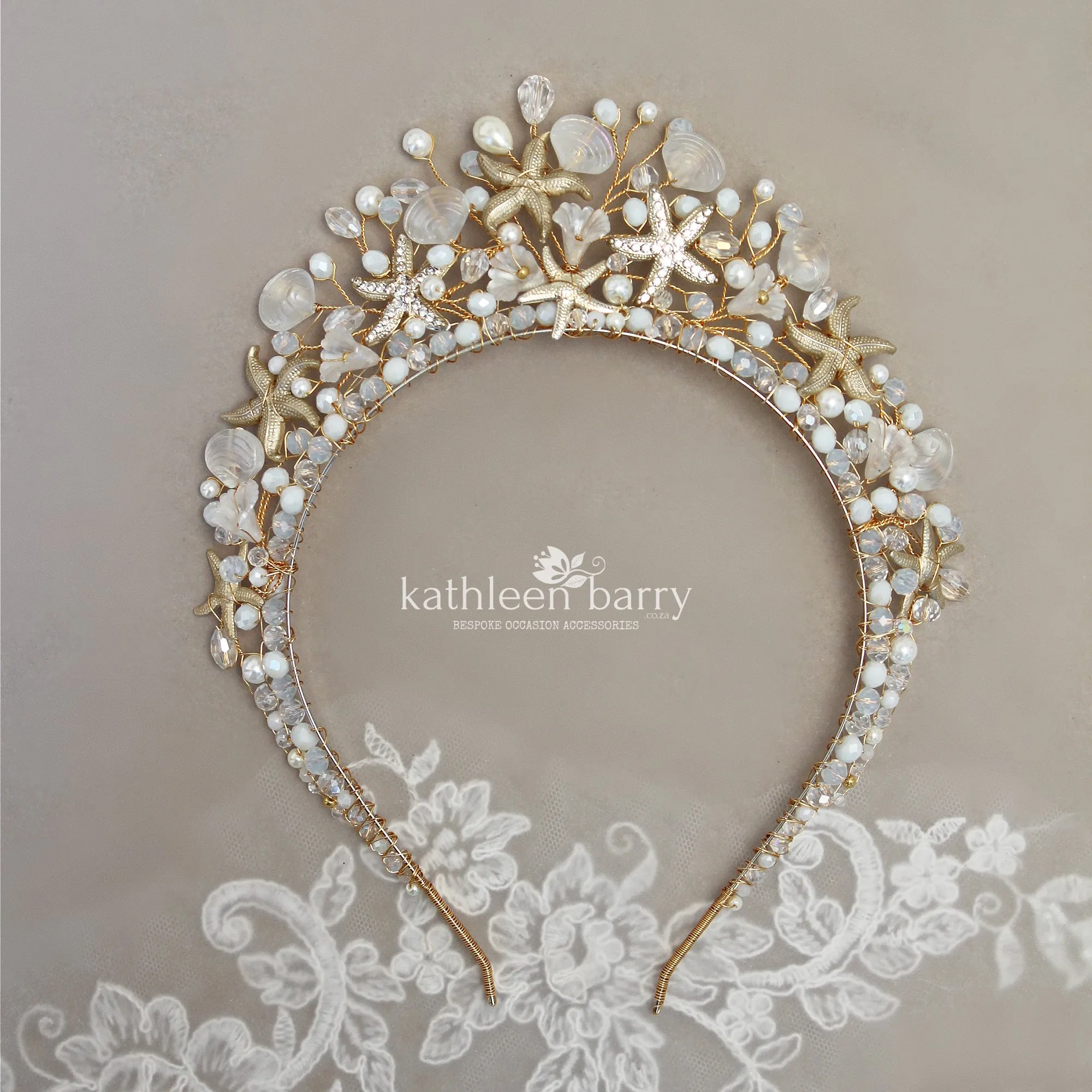 Pernille Starfish tiara style crown - assorted colors available