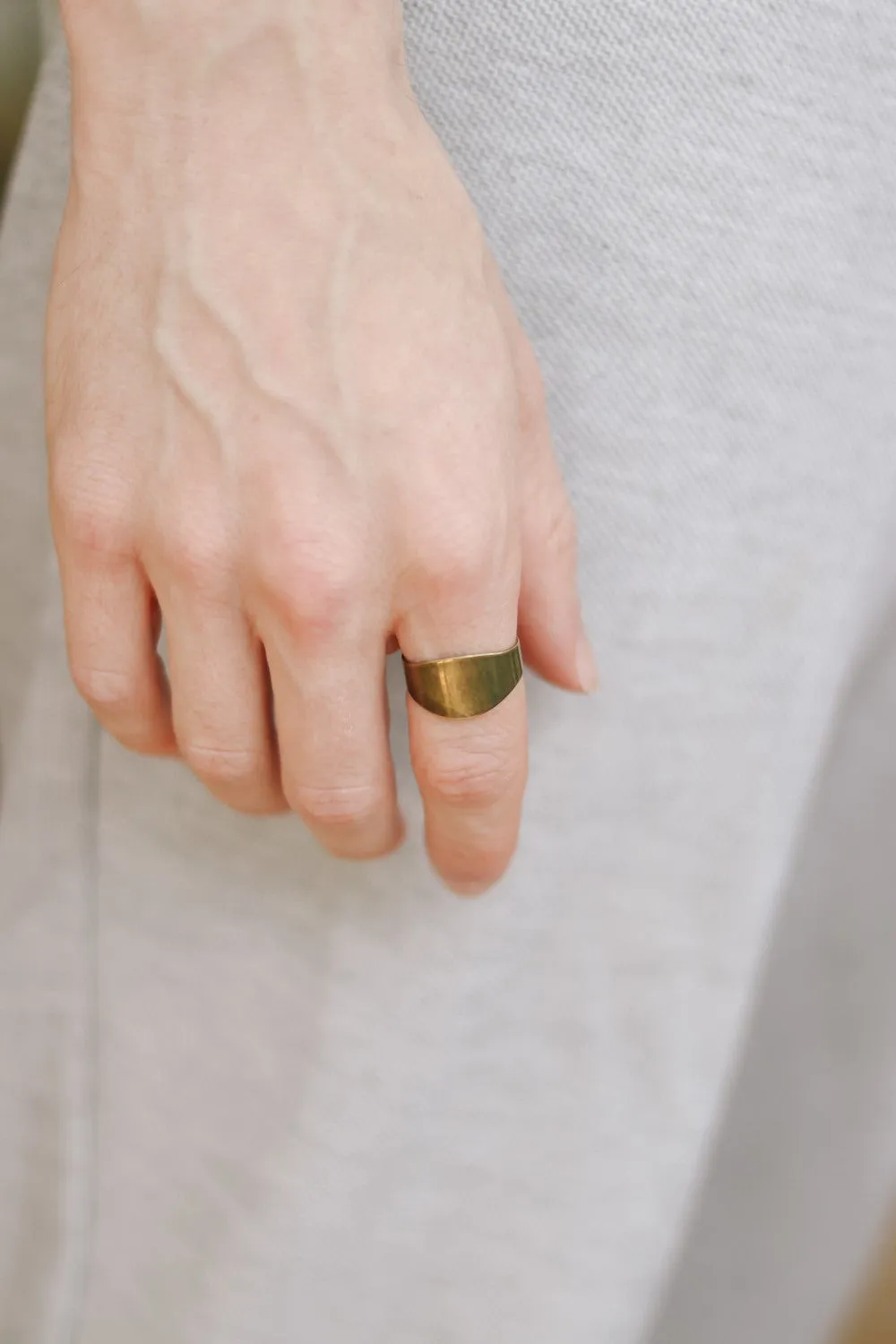 Ring for men, bronze plain ring, men's ring, boyfriend gift for him, adjustable ring, wrapped ring, minimalist mens jewelry, stacking ring