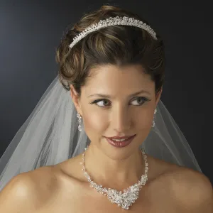 Silver Plated Swarovski Crystal Bridal Headband