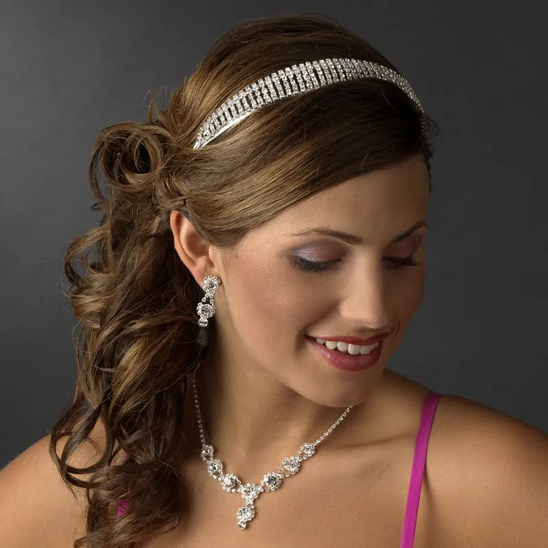 Simple Elegance Crystal Bridal Headband Tiara