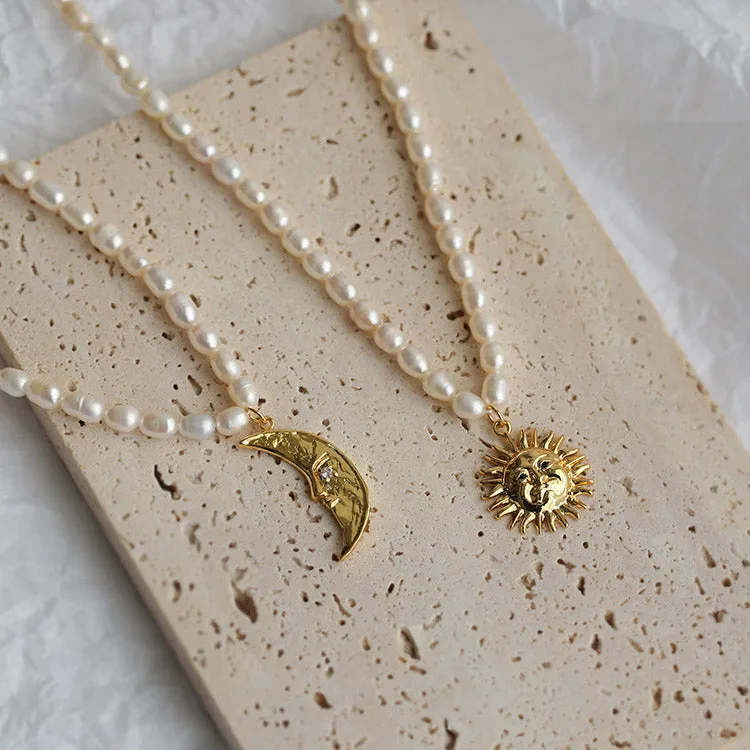 Sun Moon Pearl Necklace